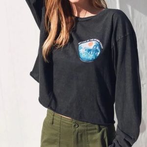 John Galt Golden Coast Long Sleeve Crop Top